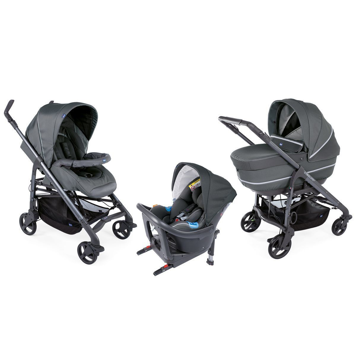 chicco poussette combinée 3 en 1 trio love black