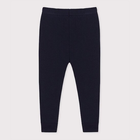Legging en coton uni Bleu Smoking  de Petit Bateau Legging en coton uni Bleu Smoking  de Petit Bateau