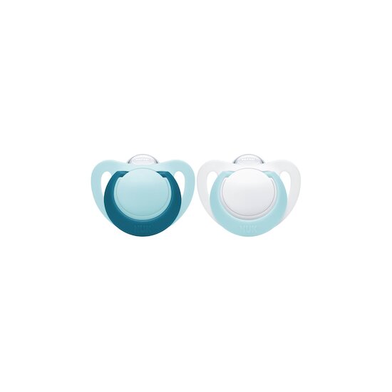 Lot de 2 sucettes Genius Bleu T0 de Nuk