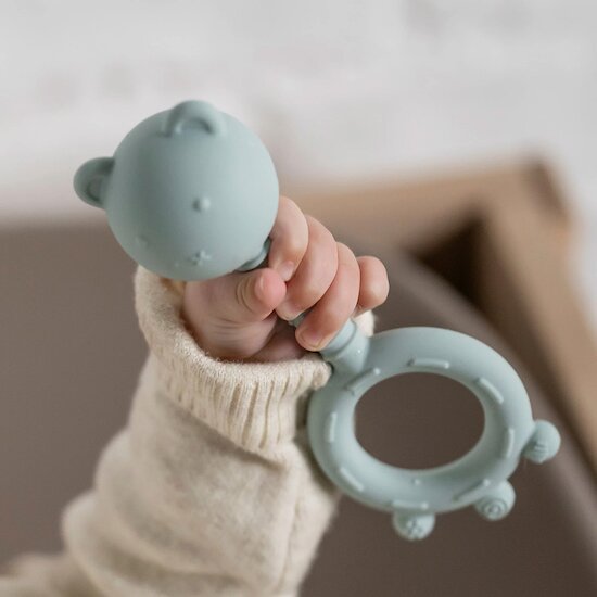 Hochet ours en silicone Vert pastel  de Nattou
