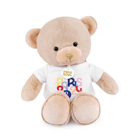 Jeux Olympiques 2024 Ours en peluche avec T-Shirt Beige  de Doudou et Compagnie