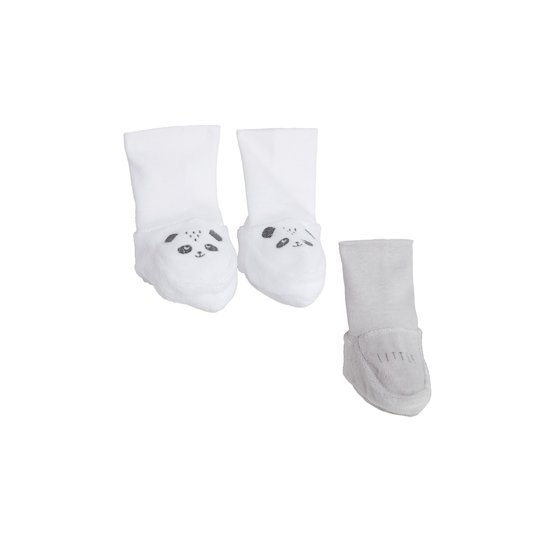 Mes Essentiels Lot 2 Paires de Chaussons Gris  de P'tit bisou Mes Essentiels Lot 2 Paires de Chaussons Gris  de P'tit bisou