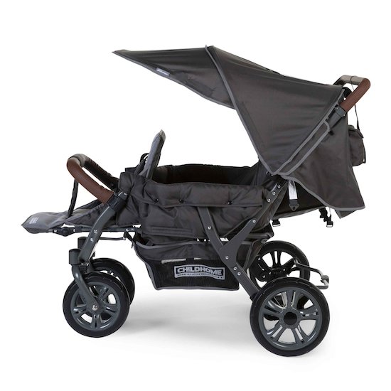Poussette New Triplet Avec Housse De Pluie Et Pare Soleil New Anthracite De Childhome Poussettes Doubles Triples Aubert