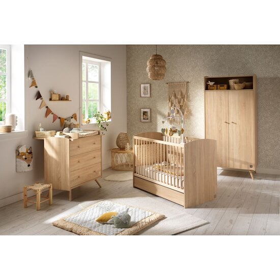 Chambre Access : Lit 60 x 120 cm + Armoire + Commode   de Sauthon Baby's Sweet Home