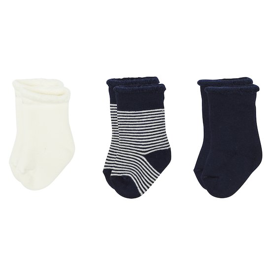 Trio de chaussettes bébé en tricot Noir 15/18 de Petit Bateau