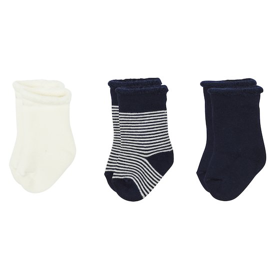 Trio De Chaussettes Bebe En Tricot Noir De Petit Bateau Chaussettes Garcon Aubert