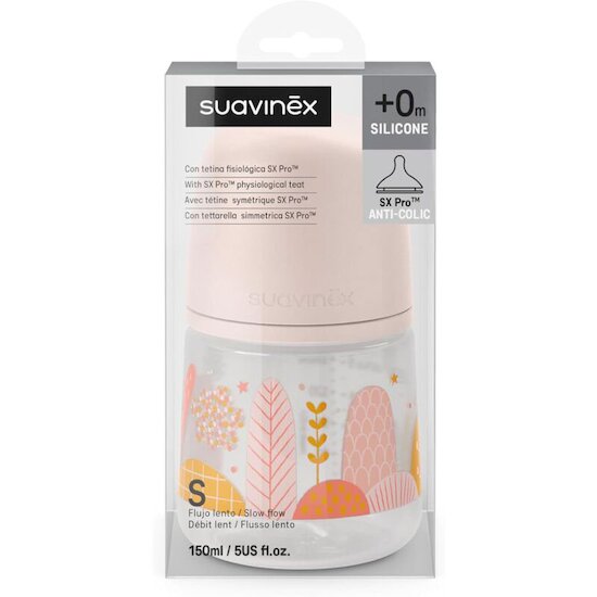 Biberon avec tétine SX Pro Débit M Dreams Rose 150 ml de Suavinex