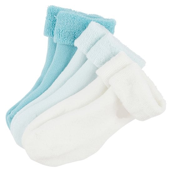 3 paires de chaussettes bouclette Bleu 17/18 de P'tit Bisou Petit Prix