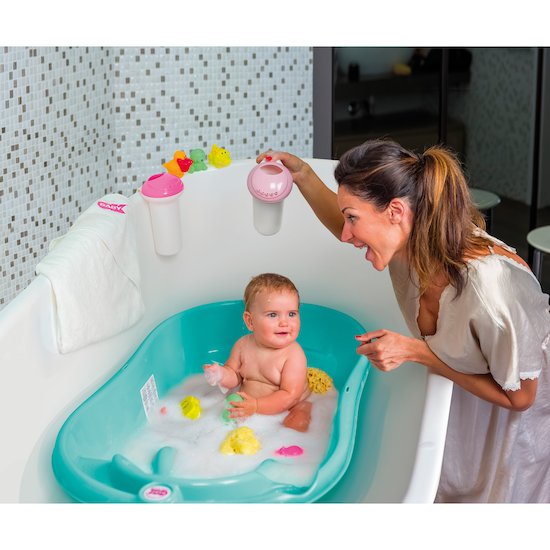 Baignoire Blanche Onda Evolution + barres de soutien + tuyau - Ok Baby –  Bonjour Bébé S.A.