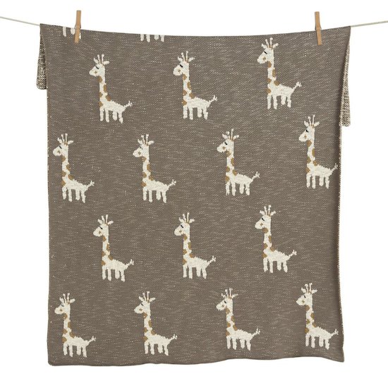 Couverture tricot On the Go XI Girafe 80 x 100 cm de Quax