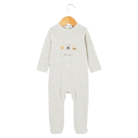 Pyjama 3 lapins Gris Heather 12 mois de Marèse