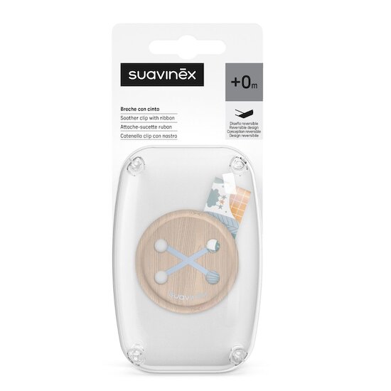 Attache-sucette ruban Dreams Bleu  de Suavinex