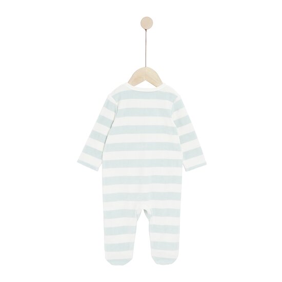 Pyjama bébé prématuré garçon 43 cm en velours bleu ciel Cigogne fabriqué au  Portugal à 9,99 €