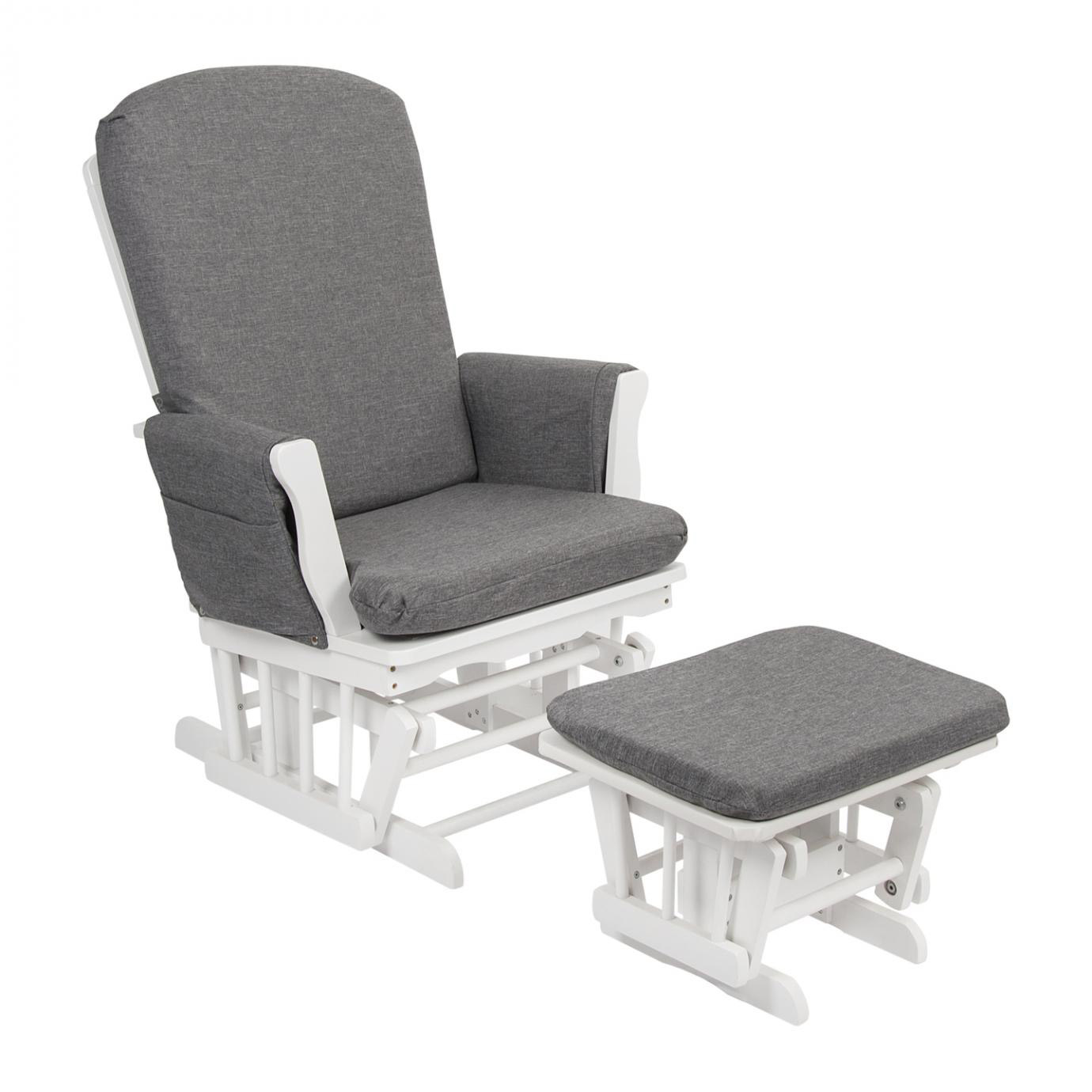 Fauteuil D Allaitement Tissu Lin Blanc Gris Fonce De Quax Quax Aubert