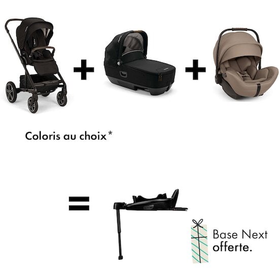 Offre Nuna : Base Next OFFERTE pour l'achat d'une Poussette Mixx Next + Nacelle auto Cari Next + Siège auto Arra Flex   de Nuna