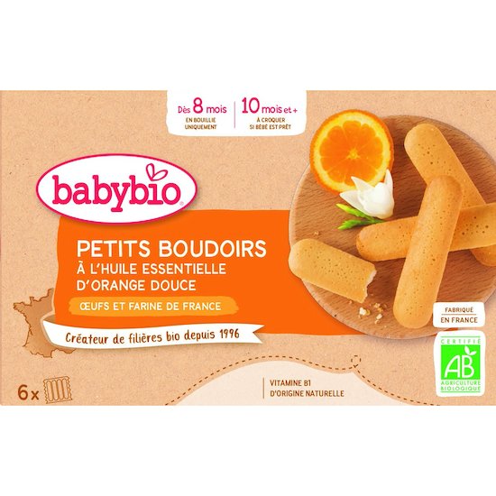 Petits boudoirs à l'huile essentielle d'orange douce  120 g de Babybio