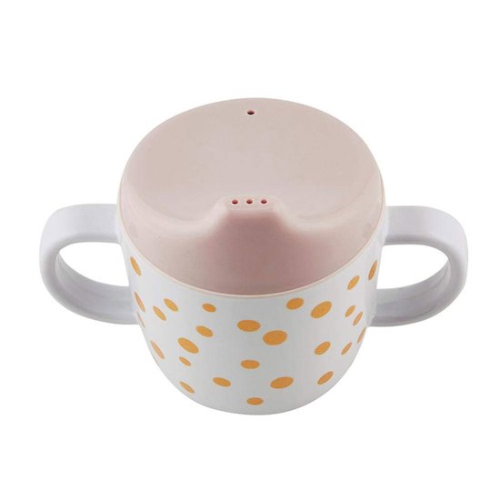 Tasse d'apprentissage dots Or et Rose  de Done By Deer