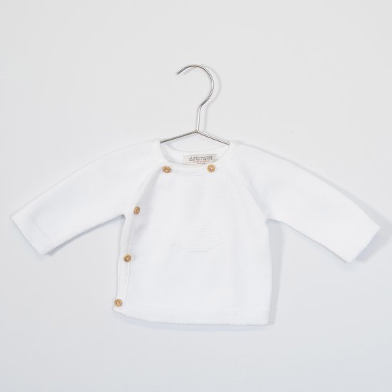 Brassière Petits Chats Blanc  de La Manufacture de Layette