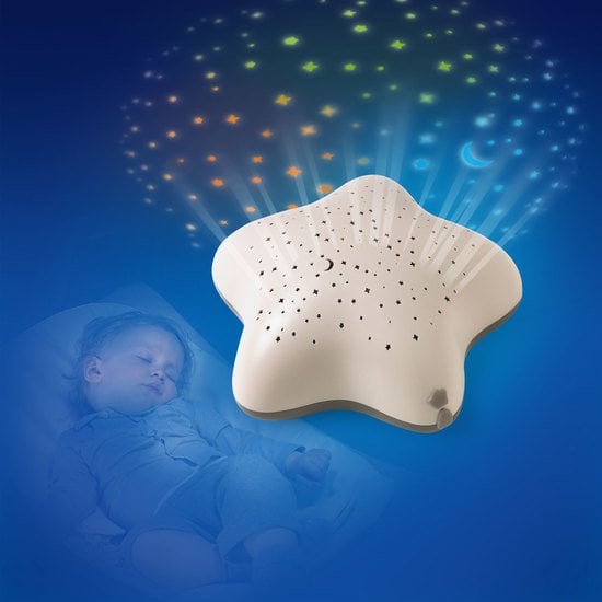 Veilleuse avec projection étoiles au plafond pour bébé & enfant