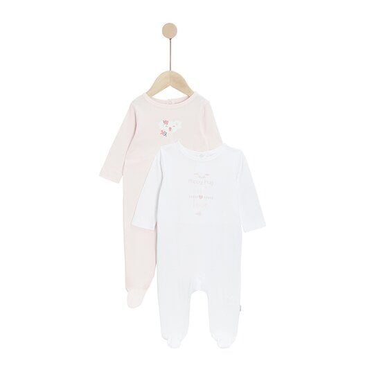 Mes Essentiels Lot 2 Pyjamas Rose Pearly  de P'tit bisou