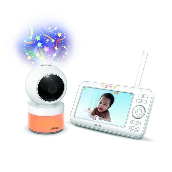 BM5463 Babyphone Video Lightshow Blanc de Vtech, Babyphones vidéo : Aubert