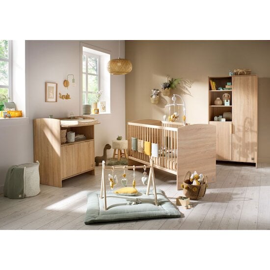 Chambre Azur : Lit 70x140 + Commode + Armoire   de Sauthon Baby's Sweet Home
