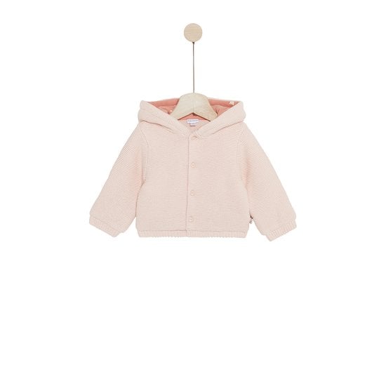 Petit Cocon Mignon Cardigan à capuche Rose  de P'tit bisou