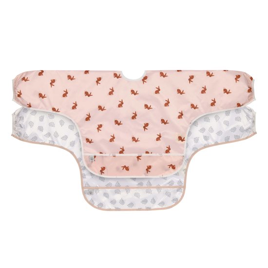  Lot de 2 bavoirs manches longues avec poche Tiny Forest Lapin  de Lässig
