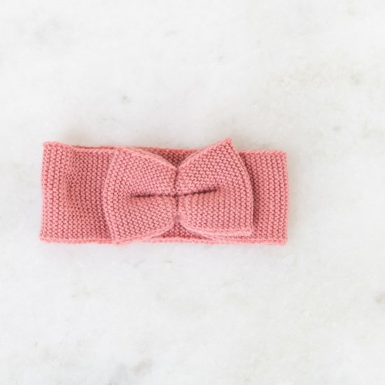 Bandeau avec noeud Pétunia  de La Manufacture de Layette Bandeau avec noeud Pétunia  de La Manufacture de Layette