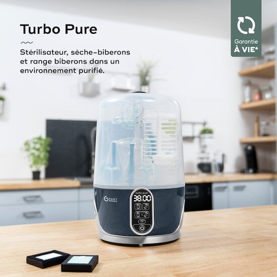 Stérilisateur Turbo Pure - Sèche-Biberons   de Babymoov Stérilisateur Turbo Pure - Sèche-Biberons   de Babymoov