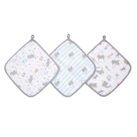 Lot de 3 Débarbouillettes Dumbo  de aden + anais essentials