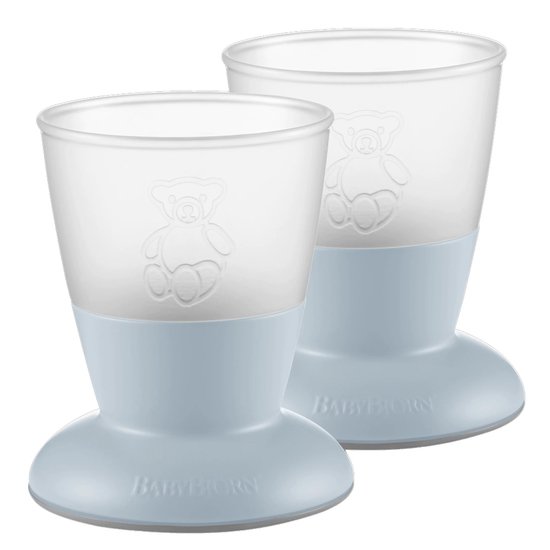 Lot de 2 verres Bleu pastel  de BabyBjörn