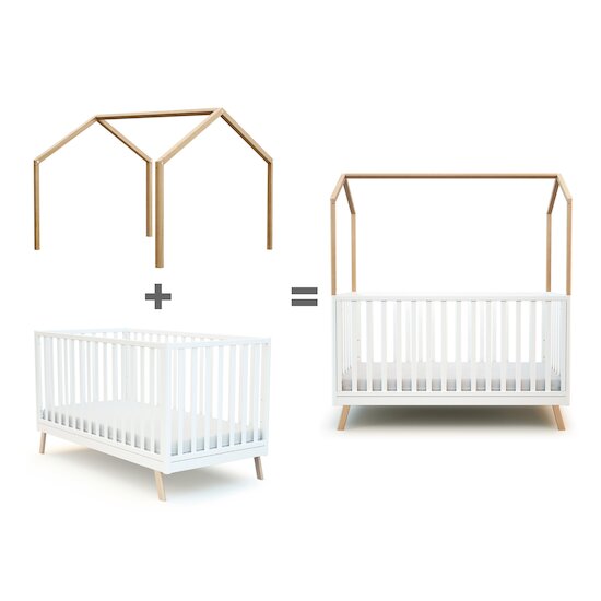 Confort Toit Cabane pour lit Hêtre Verni  de AT4 Confort Toit Cabane pour lit Hêtre Verni  de AT4