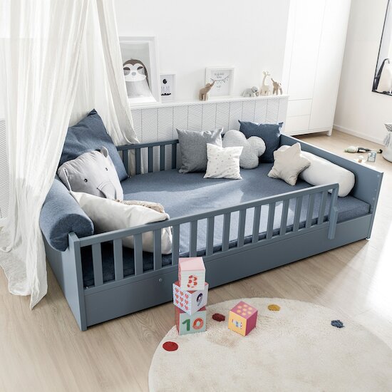 Lit junior transformable Little Flo Bleu  de Paidi Lit junior transformable Little Flo Bleu  de Paidi