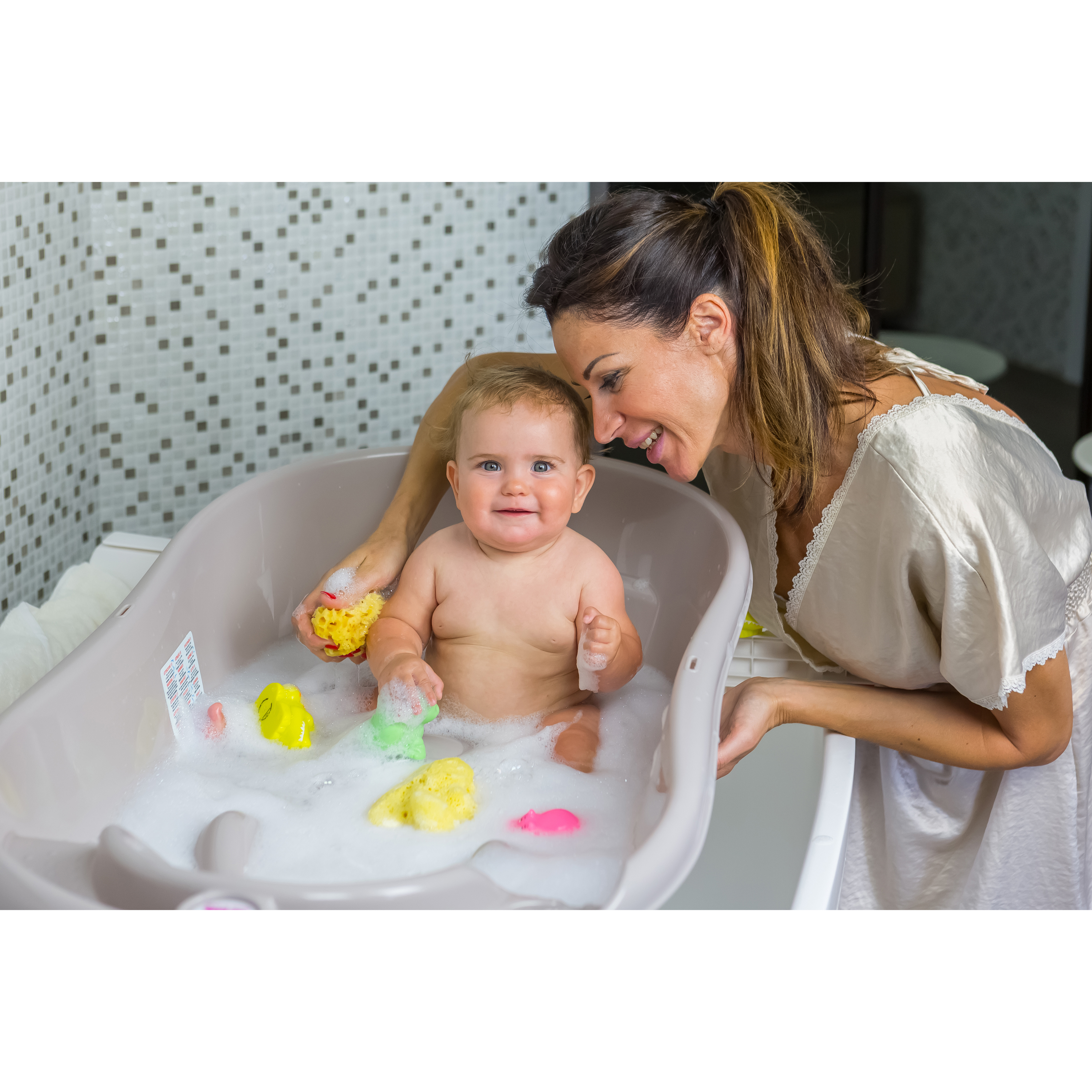 Baignoire Onda Evolution Rose de OK Baby soldes Dans les ventes