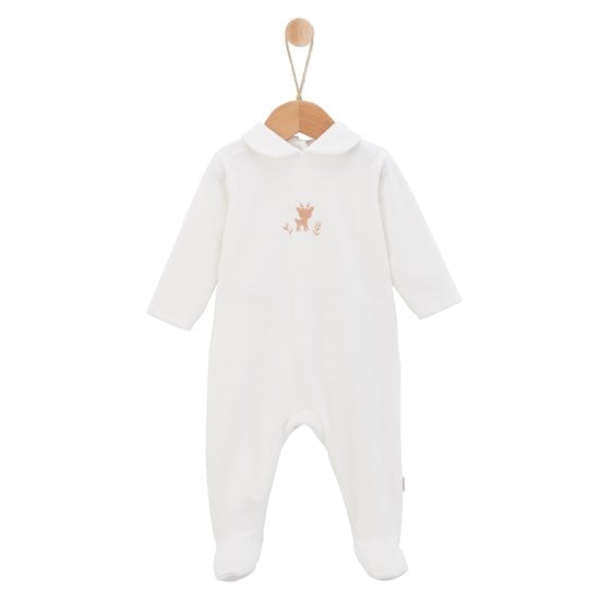 Petit Cocon Pyjama velours Blanc  de P'tit bisou