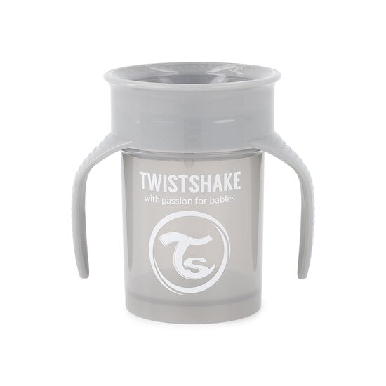 Tasse d'apprentissage 360° Gris 230 ml de Twistshake