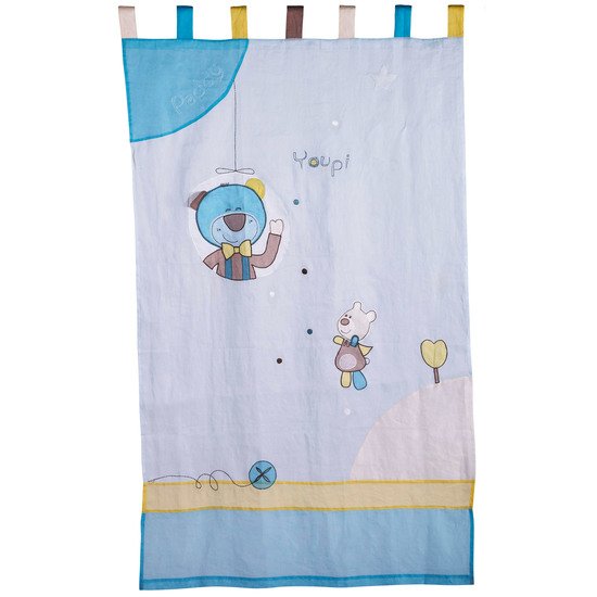 Paddy rideau organdi 105x180 Bleu de Sauthon Baby Déco, Accessoires ... Paddy rideau organdi 105x180 Bleu de Sauthon Baby Déco, Accessoires ...