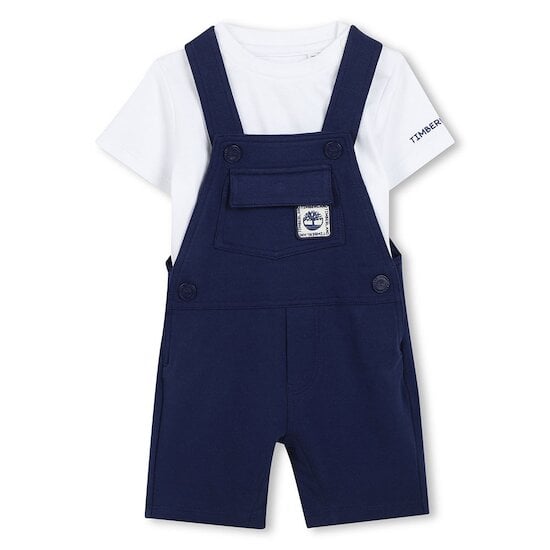 Ensemble salopette + t-shirt Bleu  de Timberland