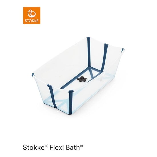 Baignoire Flexi Bath™ bouchon thermique Transparent/bleu  de Stokke®