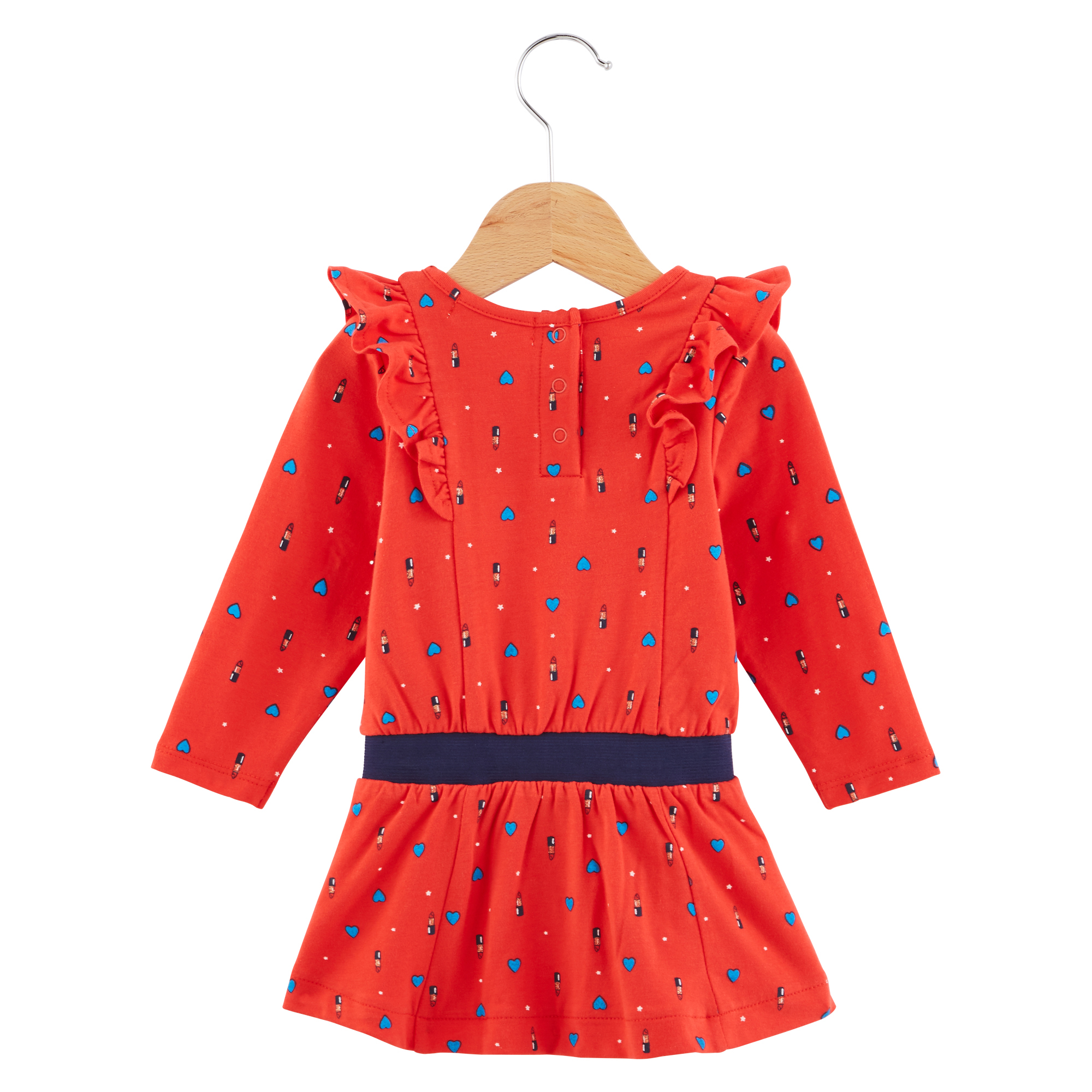 Robe motif top coeur rouge