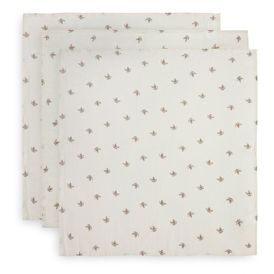 Lot de 3 Serviettes en Gaze de coton Rose Musquée 70 x 70 cm de Jollein