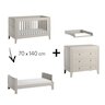 Chambre Mid Trio : Lit évolutif 70 x 140 cm + Commode + Plan à langer