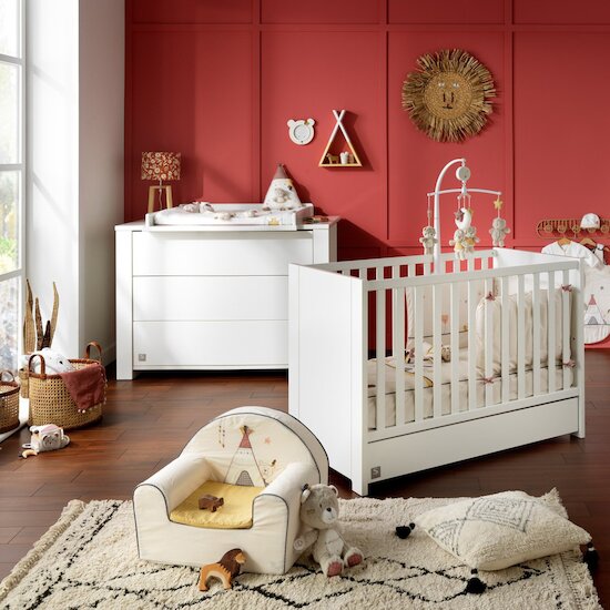 Loft Blanc dispositif à langer Blanc Grand modèle de Sauthon Baby's Sweet Home Loft Blanc dispositif à langer Blanc Grand modèle de Sauthon Baby's Sweet Home