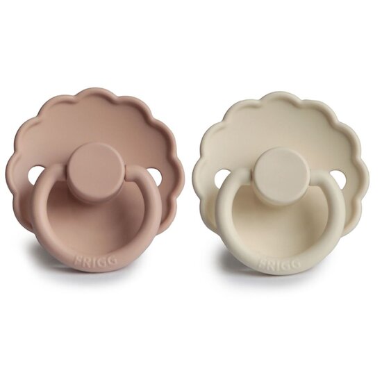Lot de 2 sucettes Daisy Latex Blush / Cream  de Frigg Lot de 2 sucettes Daisy Latex Blush / Cream  de Frigg