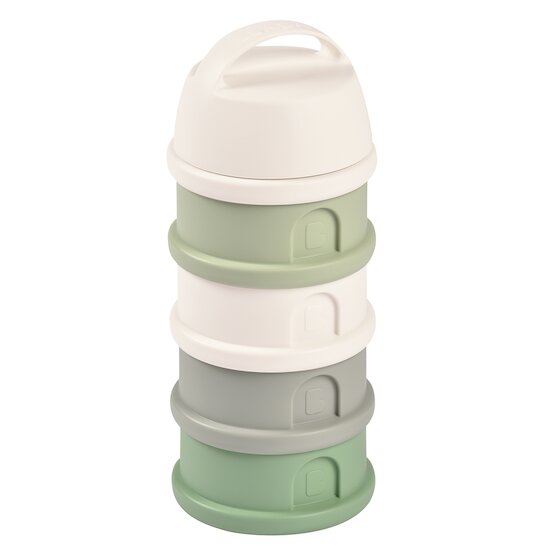 Boite doseuse de lait 4 compartiments Gris/vert  de Béaba Boite doseuse de lait 4 compartiments Gris/vert  de Béaba