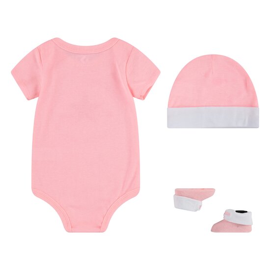Coffret Bodie + Bonnet + Chaussons Rose  de Converse Coffret Bodie + Bonnet + Chaussons Rose  de Converse