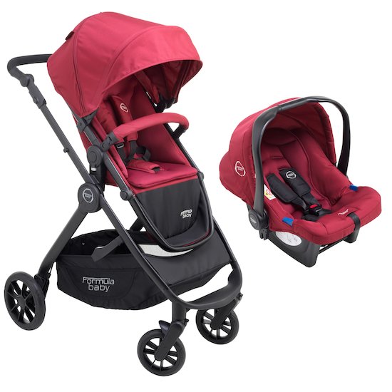 POUSSETTE RÉVERSIBLE + MAXI COSI + SAC A LANGER GRENAT – MON BÉBÉ