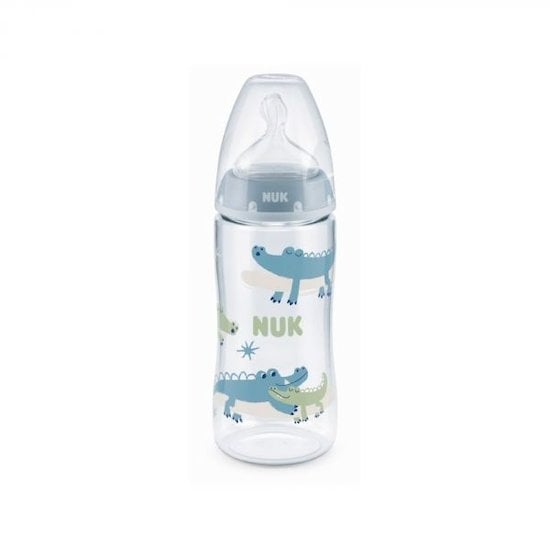 Biberon First Choice+ Temp Control Silicone Bleu clair 360 ml de Nuk