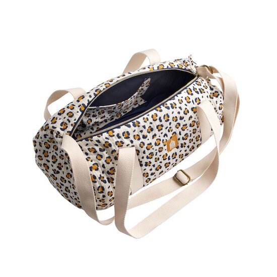 Sac bowling en gaze de coton Léopard Beige  de Sauthon Baby Déco